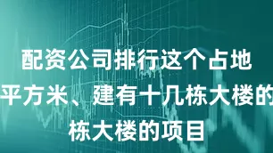 配资公司排行这个占地数万平方米、建有十几栋大楼的项目
